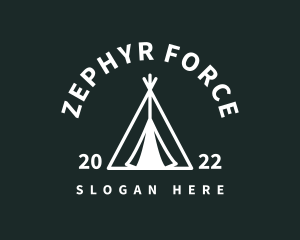 Outdoor Camping Tent  logo design