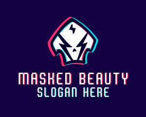 Glitch Gaming Mask logo design