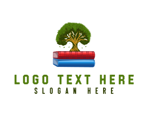 Tree - Book Learning Tree logo design