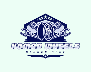 Mechanical Automotive Wheels logo design