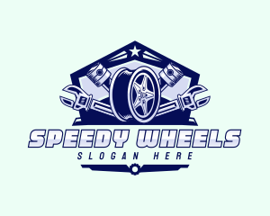 Mechanical Automotive Wheels logo design