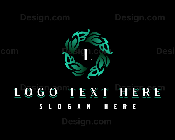 Herbal Leaf Gardening Logo