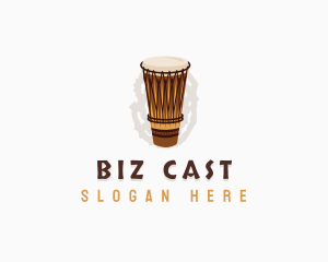 African Music Drum Percussion Logo