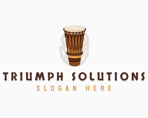 African Music Drum Percussion Logo