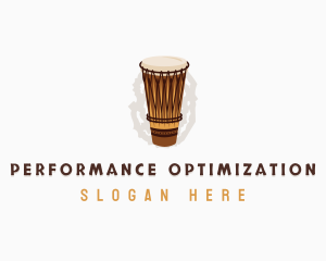 African Music Drum Percussion logo design