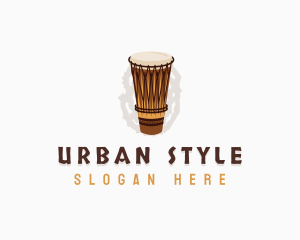 African Music Drum Percussion logo