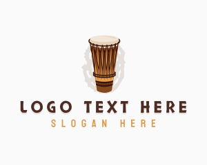 Percussion - African Music Drum Percussion logo design