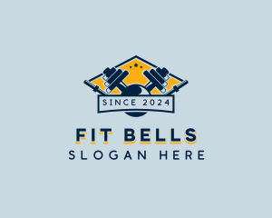 Weightlifting Weights Fitness logo design