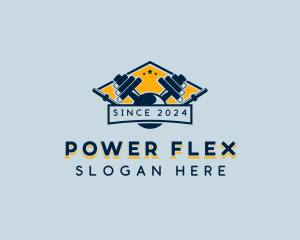 Weightlifting Weights Fitness logo design