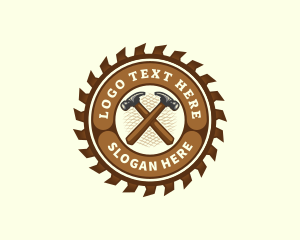 Saw Hammer Woodwork logo