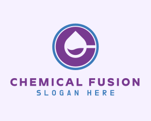 Chemical Droplet Letter C logo design