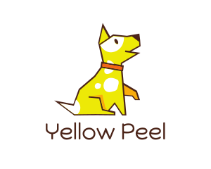 Cute Yellow Puupy logo design