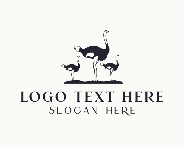 Ostrich logo example 2