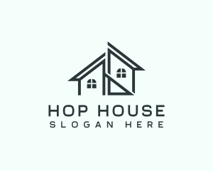 Builder House Roofing logo design