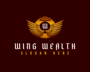 Halo Wings Angel logo design