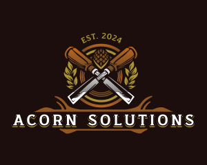 Acorn Chisel Woodwork logo design