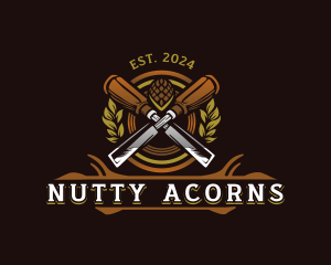 Acorn Chisel Woodwork logo design