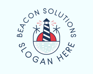 Nautical Marine Lighthouse  logo design