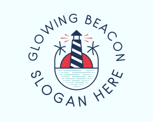 Nautical Marine Lighthouse  logo design