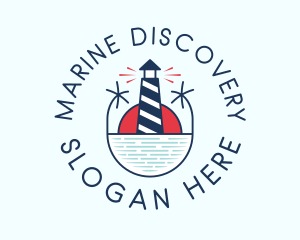 Nautical Marine Lighthouse  logo design