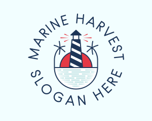 Nautical Marine Lighthouse  logo design