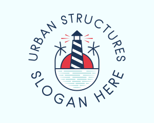 Nautical Marine Lighthouse  logo design