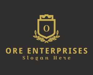 Shield Wreath Enterprise logo design