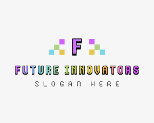 Pixel Neon Technology logo design