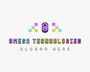 Pixel Neon Technology logo design