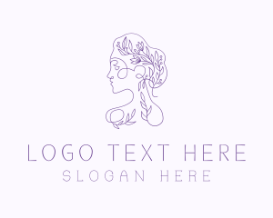 Flower Woman Face logo