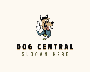 Offensive Naughty Dog logo design