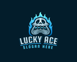 Skull Monster Gambling logo design