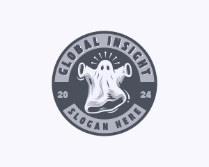 Creepy Spooky Ghost Logo