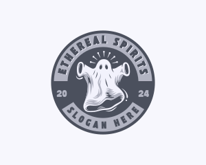 Creepy Spooky Ghost logo design