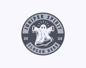 Creepy Spooky Ghost logo design