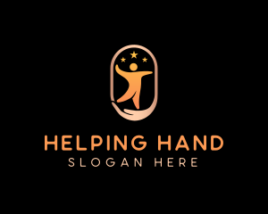 Human Achiever Hand logo design
