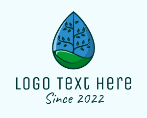 Tree Sustainability Droplet  logo