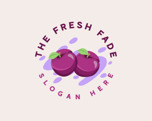 Fresh Plum Fruit logo design