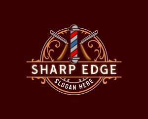 Barber Razor Grooming logo design