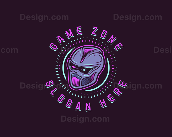 Futuristic Cyborg Gaming Logo