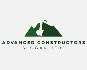 Mountain Construction Excavator logo design