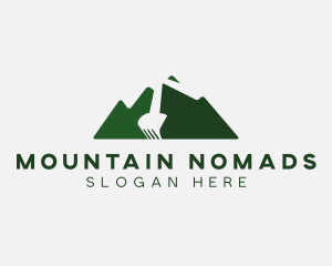 Mountain Construction Excavator logo design