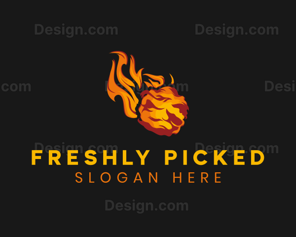 Abstract Blazing Flame Logo