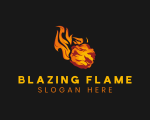 Abstract Blazing Flame logo design