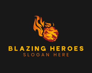 Abstract Blazing Flame logo design