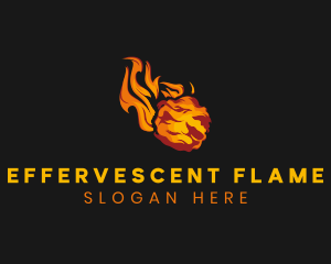 Abstract Blazing Flame logo design