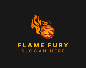 Abstract Blazing Flame logo design