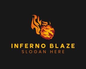 Abstract Blazing Flame logo design