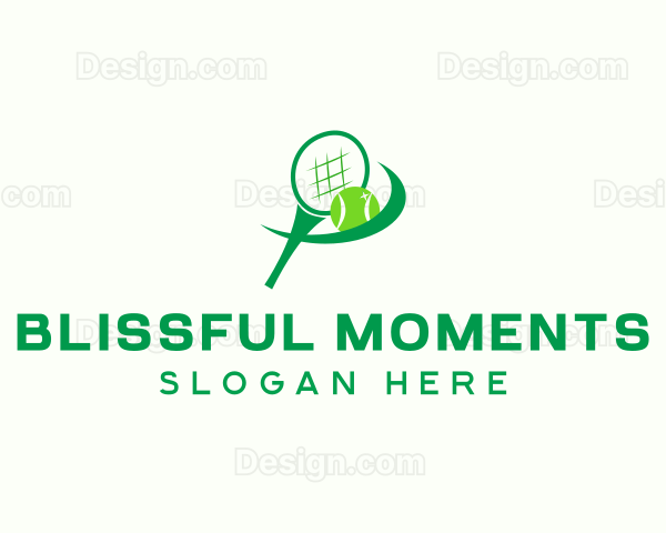 Tennis Racket Ball Logo