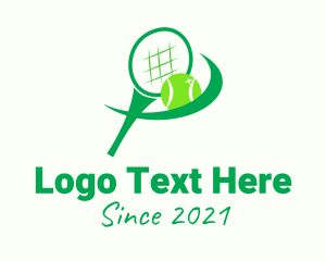 Tennis Racket Ball logo